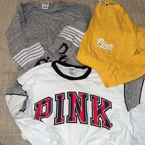 3 XS pink long sleeves 💗